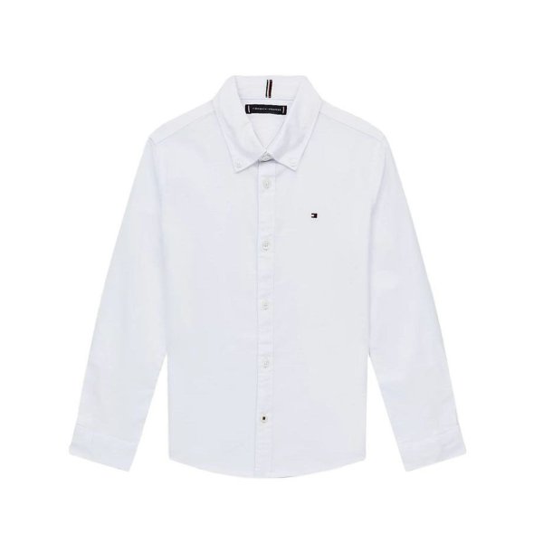 Tommy Hilfiger Boys Stretch Oxford Shirt L/S KB0KB06964 YBR White