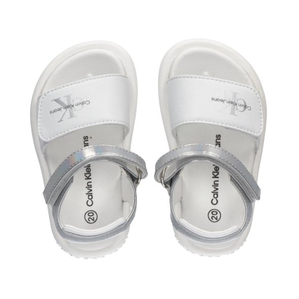 Calvin Klein Kids Velcro Sandal V1A2-80817-1013 X025 White/Silver