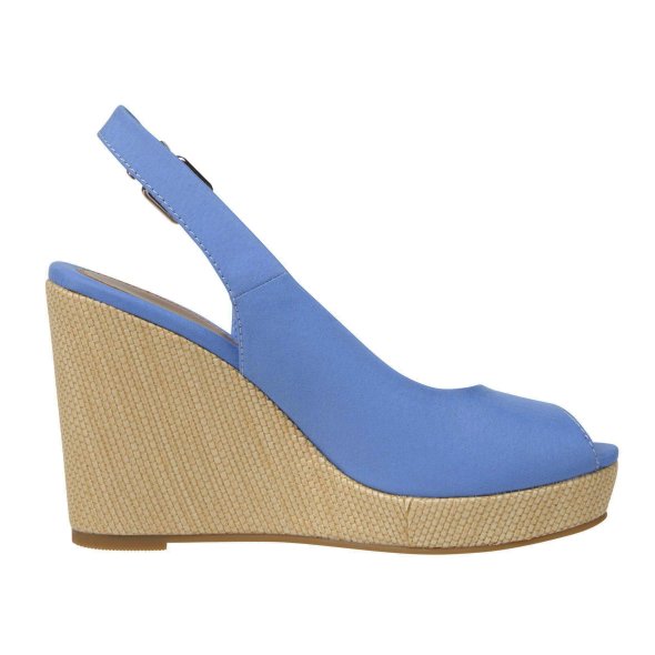 Tommy Hilfiger Iconic Elena Sling Back Wedge FW0FW04789 C30 Blue Spell