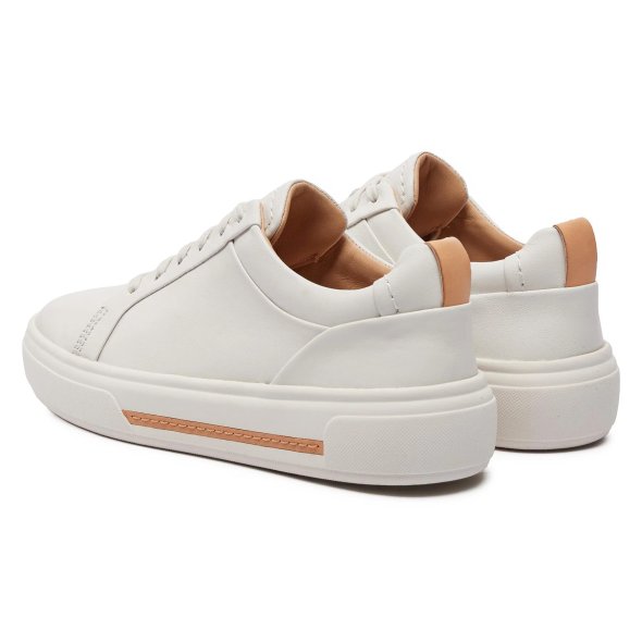 Clarks Γυναικείο Δερμάτινο Sneaker Hollyhock Walk 26176308 Off White Leather