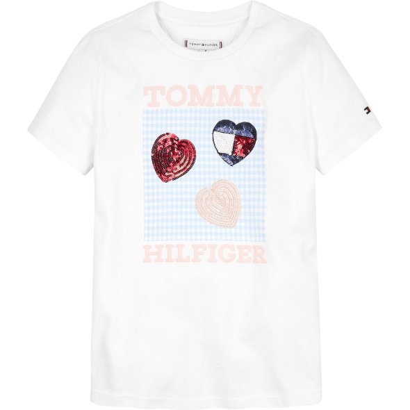 Tommy Hilfiger T-Shirt Sequins Tee S/S KG0KG07970 YBR White (Λευκό)