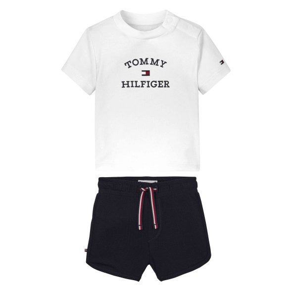 Tommy Hilfiger Baby TH Logo Short Set KN0KN01812 YBR White (Λευκό)