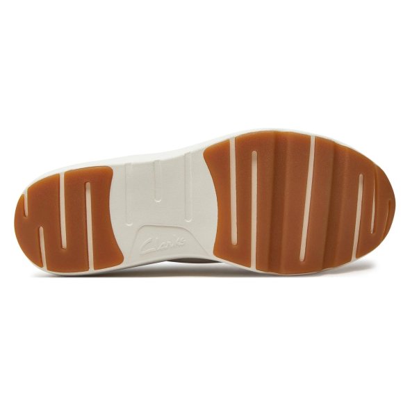 Clarks Γυναικείο Δερμάτινο Sneaker Tivoli Zip 26176650 Off White Leather