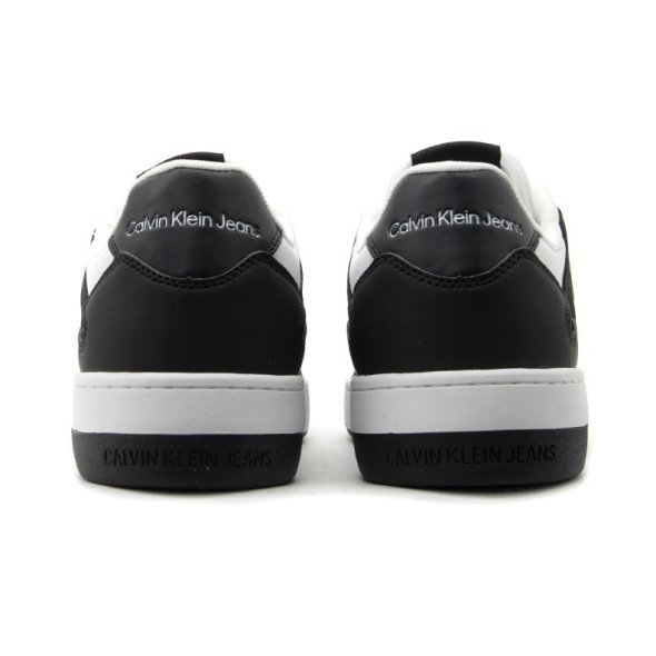 Calvin Klein Ανδρικό Δερμάτινο Sneaker Basket Cupsole Low Lth Fad YM0YM00884 01W White/Black