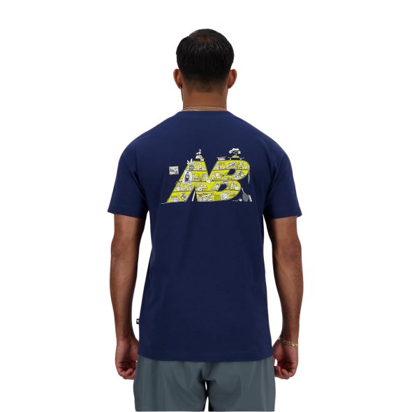 New Balance Ανδρικό T-Shirt Sport Essentials Bookshelf MT41586 Navy