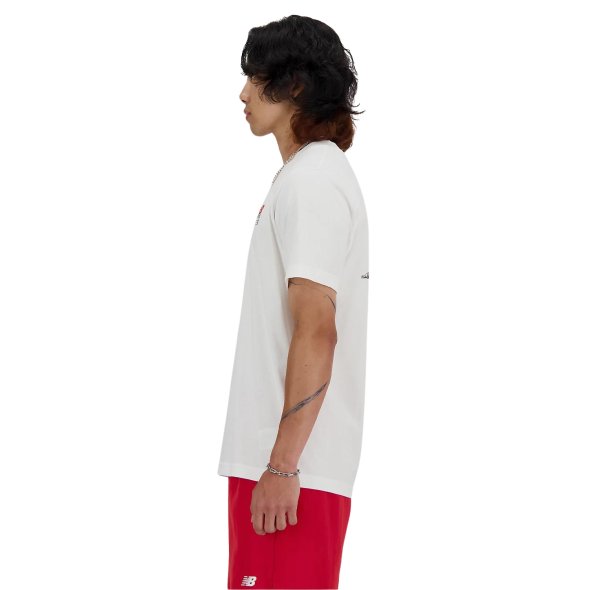 New Balance Ανδρικό T-Shirt Sport Essentials Bookshelf MT41586 White
