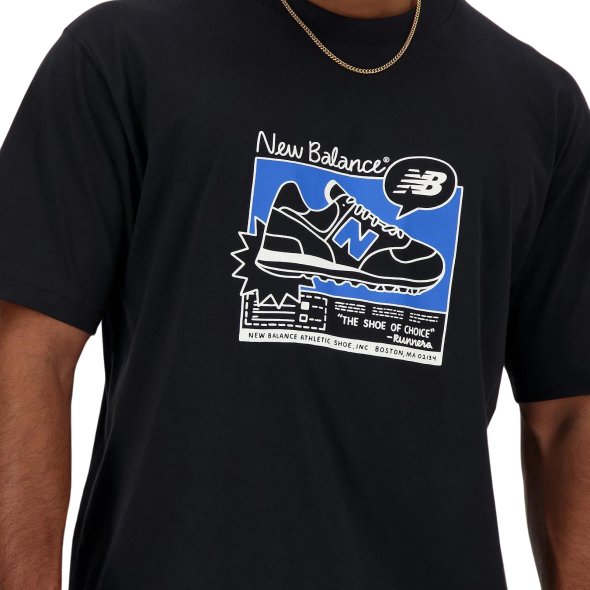 New Balance Ανδρικό T-Shirt Sport Essentials AD MT41593 Μαύρο