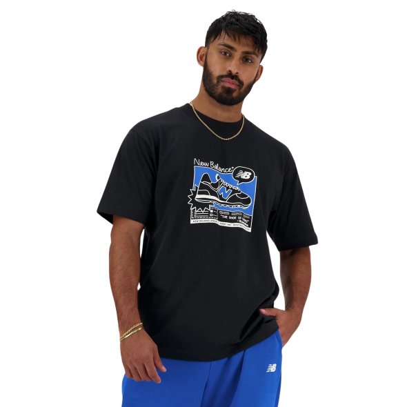New Balance Ανδρικό T-Shirt Sport Essentials AD MT41593 Μαύρο