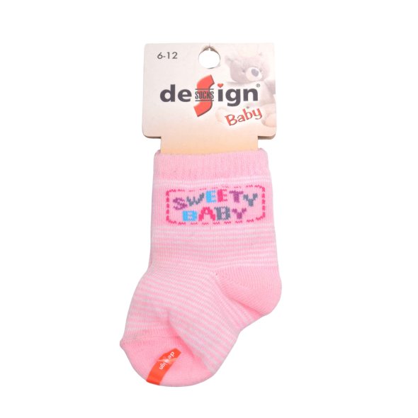 Βρεφικά Καλτσάκια 1Pair Design Baby 001.560 Ροζ