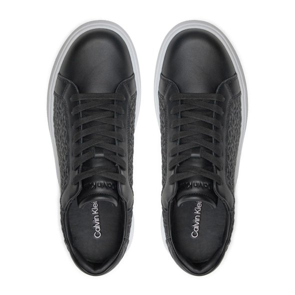 Calvin Klein Ανδρικό Δερμάτινο Sneaker Leather Monogram HM0HM01498 0GR Black