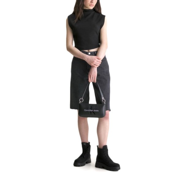 Calvin Klein Γυναικεία Τσάντα Sculpted Shoulder Pouch25 Mono K60K610679 0GQ Black