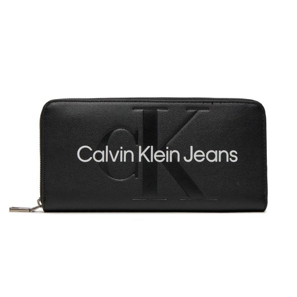 Calvin Klein Γυναικείο Πορτοφόλι Sculpted Zip Around Mono K60K607634 0GQ Black