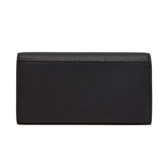 Calvin Klein Γυναικείο Πορτοφόλι Minimal Monogram Long Fold Snap K60K612267 0GR Black