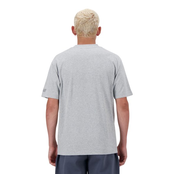 New Balance Ανδρικό T-Shirt Iconic Collegiate Graphic T-Shirt MT41519 Γκρι