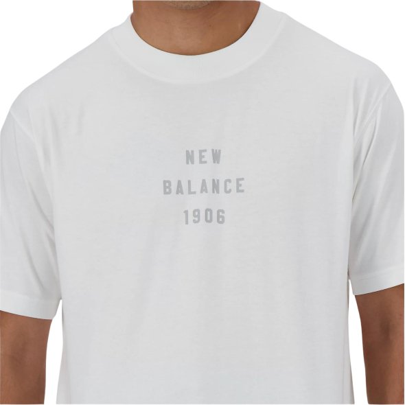 New Balance Ανδρικό T-Shirt Iconic Collegiate Graphic T-Shirt MT41519 Λευκό