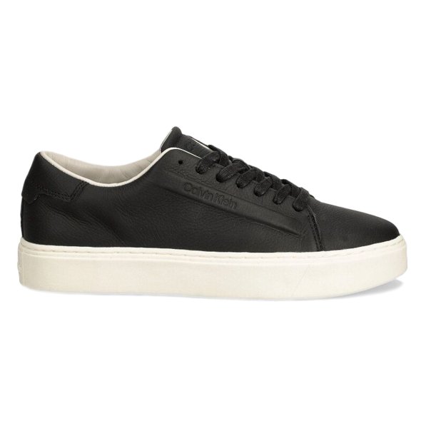 Calvin Klein Ανδρικό Δερμάτινο Sneaker Low Top Lace Up HM0HM01516 BEH Μαύρο