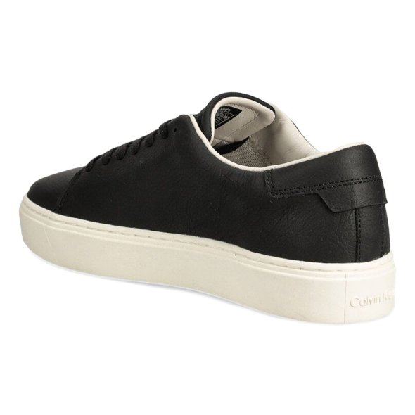 Calvin Klein Ανδρικό Δερμάτινο Sneaker Low Top Lace Up HM0HM01516 BEH Μαύρο