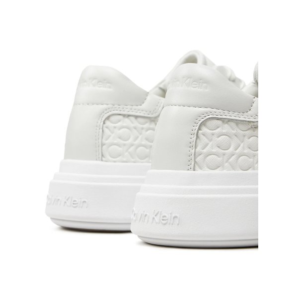 Calvin Klein Ανδρικό Δερμάτινο Sneaker Leather Monogram HM0HM01498 0LB White