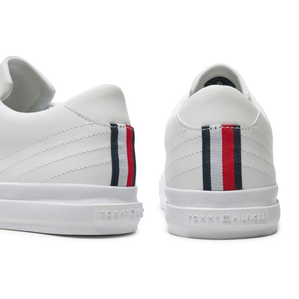 Tommy Hilfiger Ανδρικό Δερμάτινο Sneaker Hi Vulc Street Low FM0FM05111 YBS Λευκό