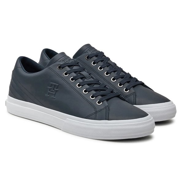 Tommy Hilfiger Ανδρικό Δερμάτινο Sneaker Hi Vulc Street Low FM0FM05111 DW5 Μπλε