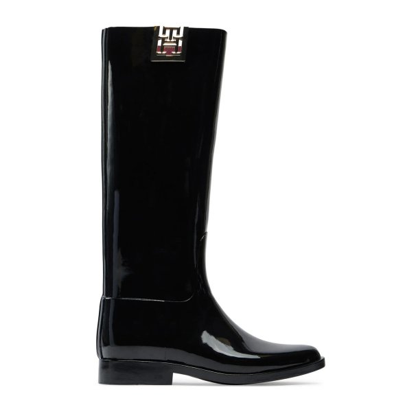 Tommy Hilfiger Γυναικεία Γαλότσα TH High Rainboot FW0FW07959 BDS Μαύρο