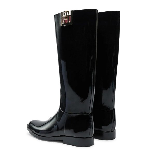 Tommy Hilfiger Γυναικεία Γαλότσα TH High Rainboot FW0FW07959 BDS Μαύρο