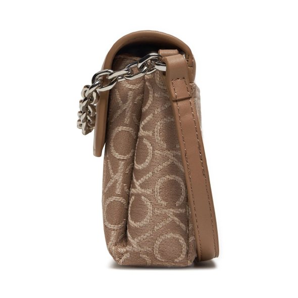 Calvin Klein Γυναικεία Τσάντα Re-Lock Mini Crossbody Bag JCQ K60K612642 0HE Taupe