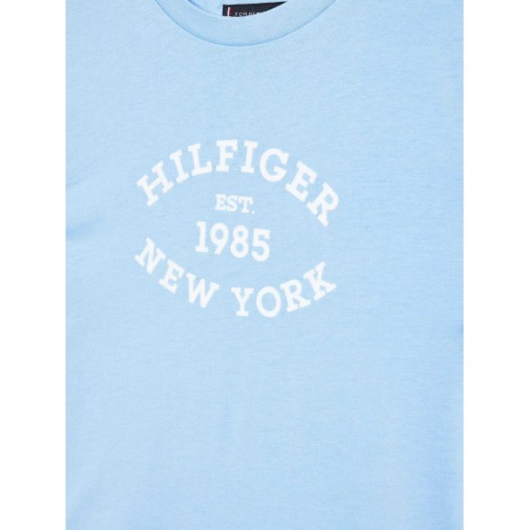 Tommy Hilfiger Monotype Flock Regular Tee KB0KB08658 C1Z Vessel Blue