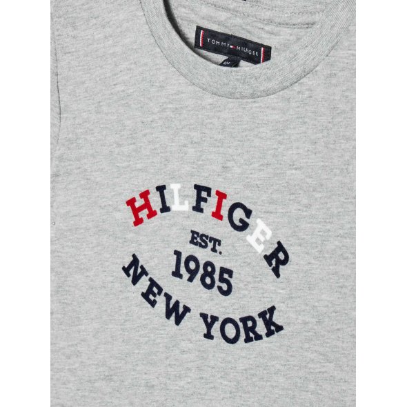 Tommy Hilfiger Monotype Flock Regular Tee KB0KB08659 P1A Light Grey