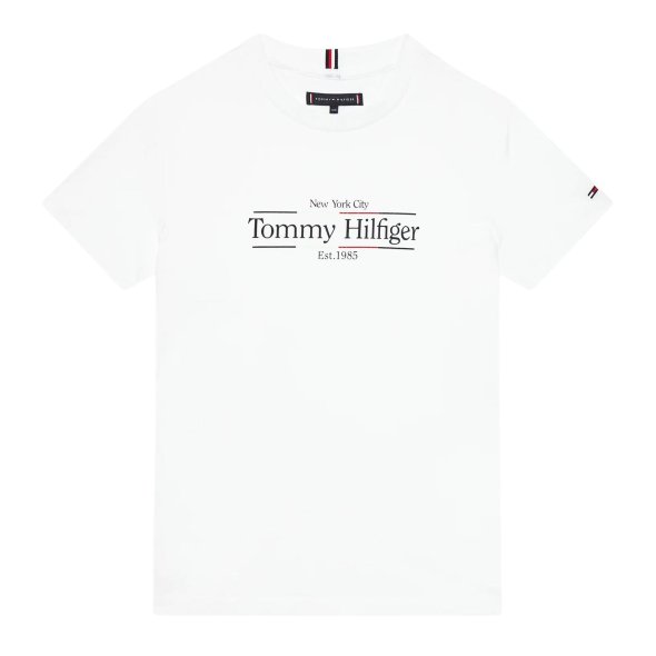 Tommy Hilfiger Kids Icon Print Regular Tee KB0KB09158 YBR Λευκό