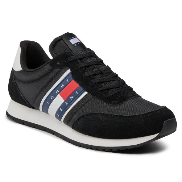 Tommy Hilfiger Jeans Ανδρικό Sneaker Tjm Runner EM0EM01351 BDS Μαύρο