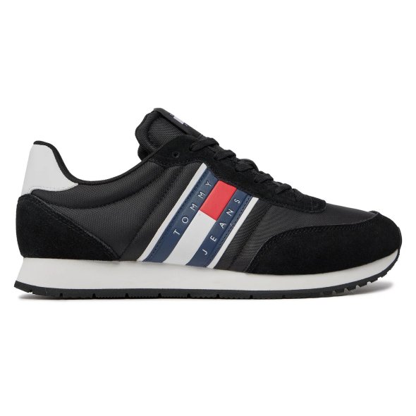 Tommy Hilfiger Jeans Ανδρικό Sneaker Tjm Runner EM0EM01351 BDS Μαύρο