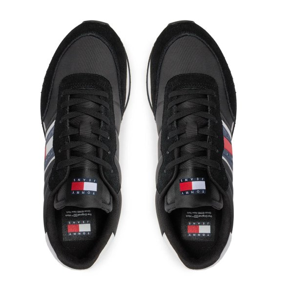 Tommy Hilfiger Jeans Ανδρικό Sneaker Tjm Runner EM0EM01351 BDS Μαύρο