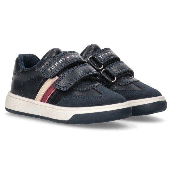 Tommy Hilfiger Stripes Low Cut Velcro Sneaker T1X9-33624-1269 800 Μπλε