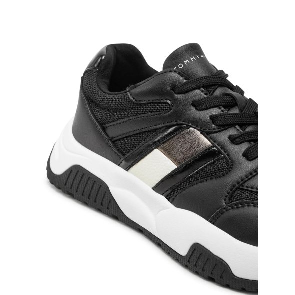 Tommy Hilfiger Low Cut Lace-Up Sneaker T3A9-33550-1697 X399 Black/Silver