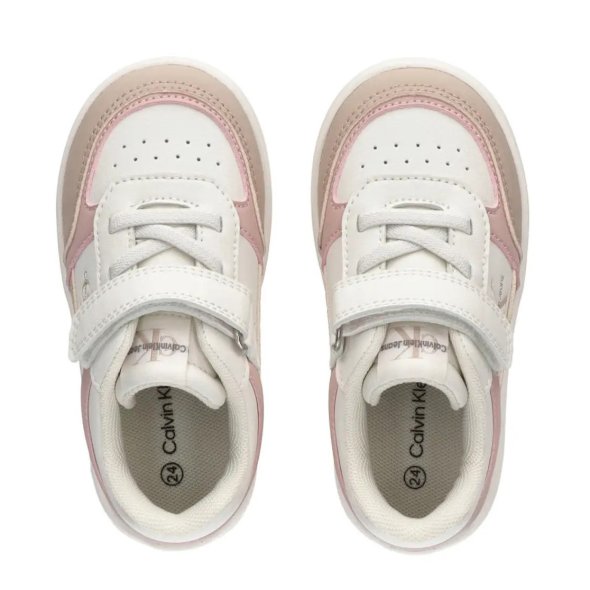 Calvin Klein Παιδικό Παπούτσι Casual V1A9-80974-1269 B055 Μπεζ/Λευκό/Ροζ