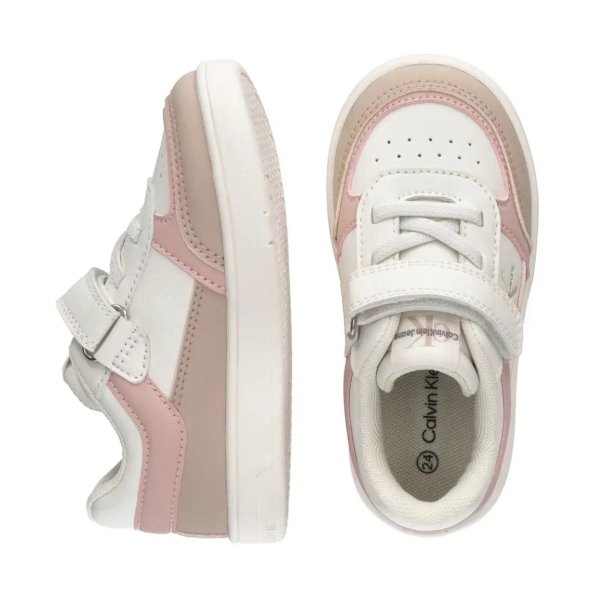 Calvin Klein Παιδικό Παπούτσι Casual V1A9-80974-1269 B055 Μπεζ/Λευκό/Ροζ