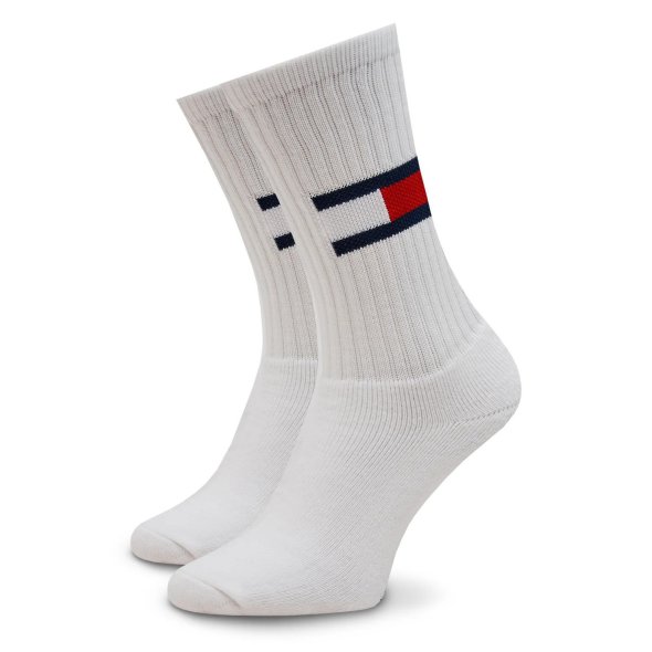 Tommy Hilfiger Σετ 2 Ζευγάρια Ψηλές Κάλτσες 701228222 001 Λευκό