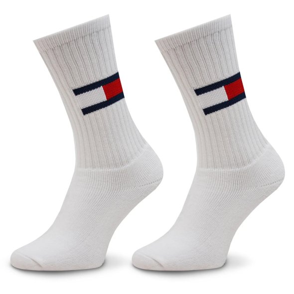 Tommy Hilfiger Σετ 2 Ζευγάρια Ψηλές Κάλτσες 701228222 001 Λευκό