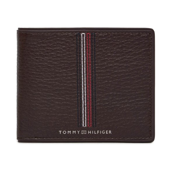 Tommy Hilfiger Ανδρικό Δερμάτινο Πορτοφόλι Th Casual CC And Coin AM0AM12527 GB6 Καφε