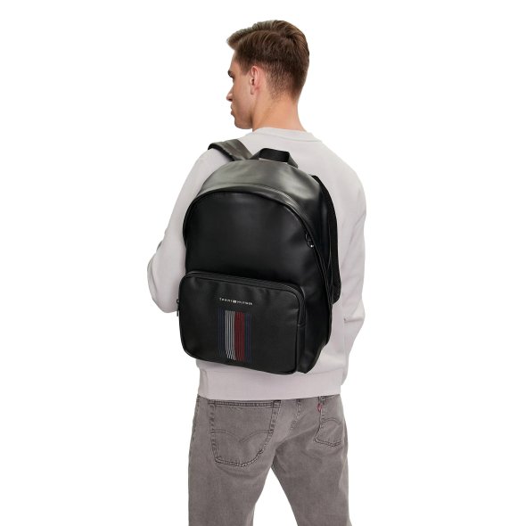 Tommy Hilfiger Ανδρικό Th Foundation Dome Backpack AM0AM12598 BDS Μαύρο