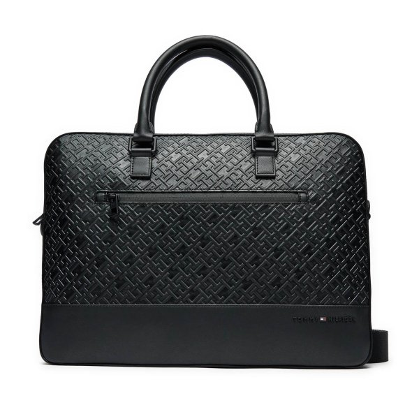 Tommy Hilfiger Monogram Computer Bag AM0AM12675 BDS Μαύρο