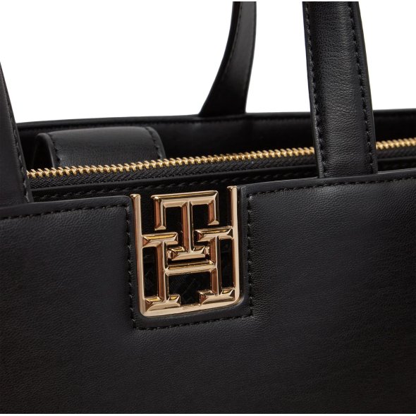 Tommy Hilfiger Γυναικεία Τσάντα Reset Satchel AW0AW16296 BDS Μαύρο