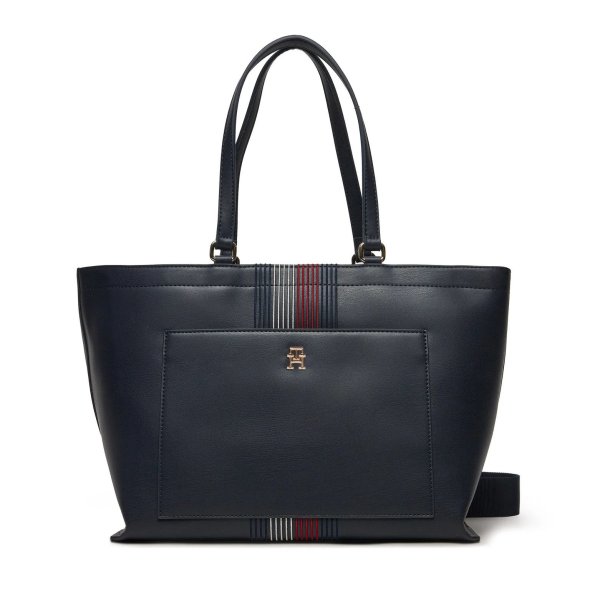 Tommy Hilfiger Γυναικεία Τσάντα Distinct Tote Corp AW0AW16704 DW6 Σκούρο μπλε