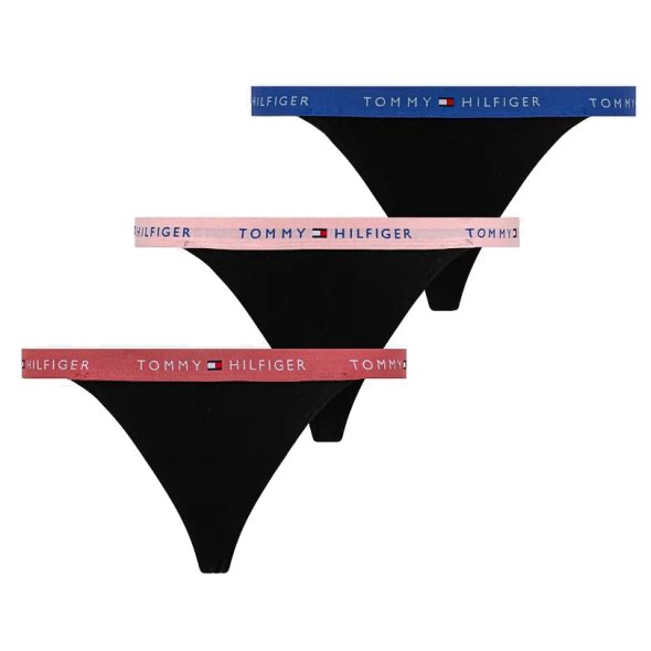 Tommy Hilfiger 3-Pack G-String UW0UW05640 0VX Μαύρο