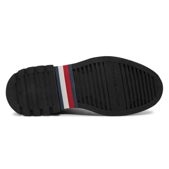 Tommy Hilfiger Ανδρικό Δερμάτινο Μποτάκι FM0FM05183 BDS Μαύρο