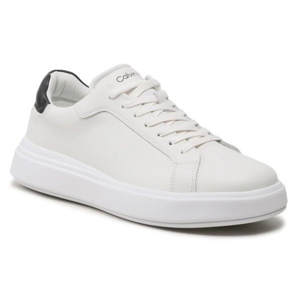 Calvin Klein Low Top Lace Up Lth HM0HM01016 0K9 White/Black