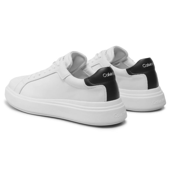 Calvin Klein Low Top Lace Up Lth HM0HM01016 0K9 White/Black