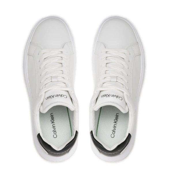 Calvin Klein Low Top Lace Up Lth HM0HM01016 0K9 White/Black