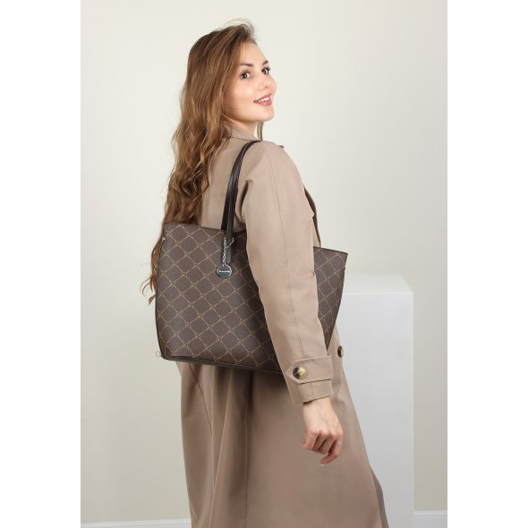 Tamaris Shopping Bag Anastasia 30107 218 Dark Brown